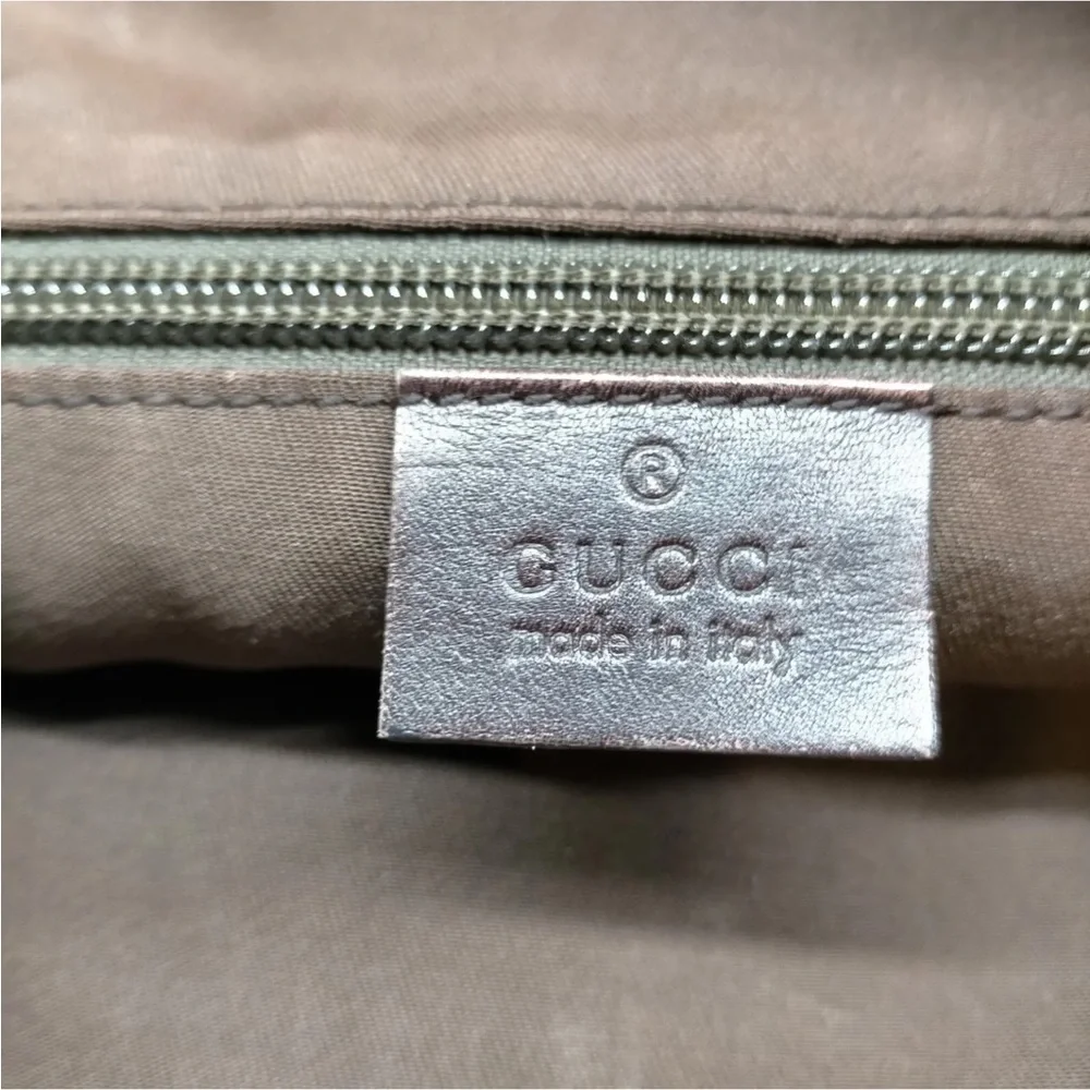 Gucci GG Brown Leather Crossbody Bag